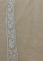 Mhaheshwari Chanderi chikankari mens Kurt - IVORY