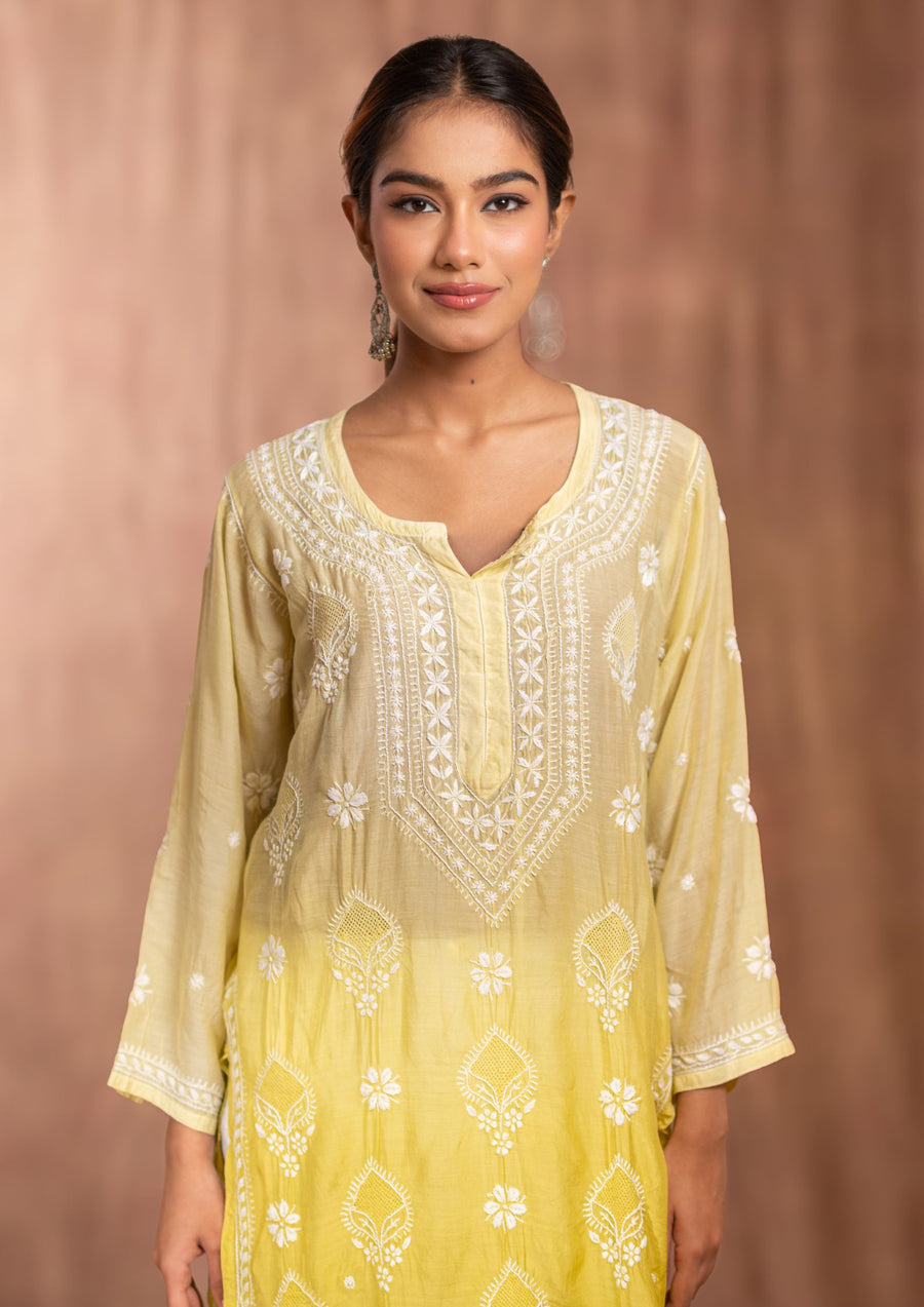 Chikankari KurtI with Muslin -SC243588