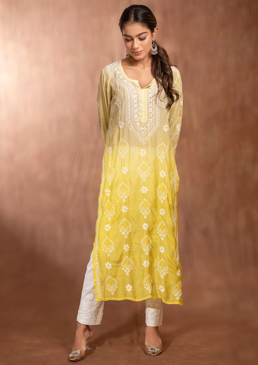 Chikankari KurtI with Muslin -SC243588