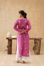 Mul Long Kurti - Mulberry