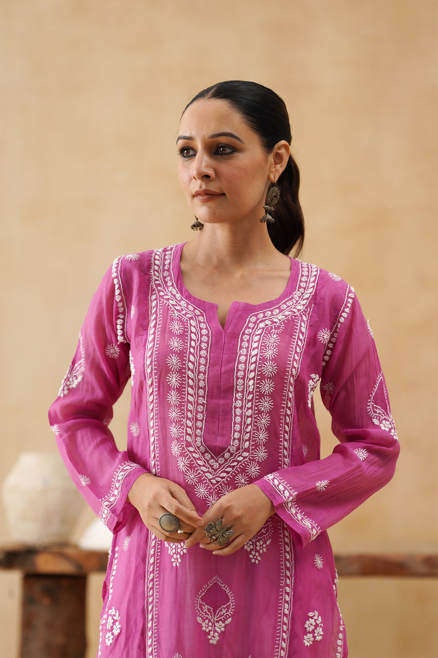 Mul Long Kurti - Mulberry