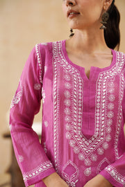 Mul Long Kurti - Mulberry