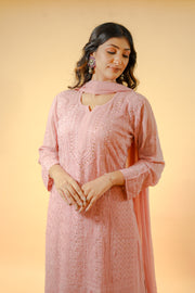 Chikankari Sharara set with mukaish Work