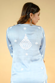 Chikankari Kurta with Modal - Blue