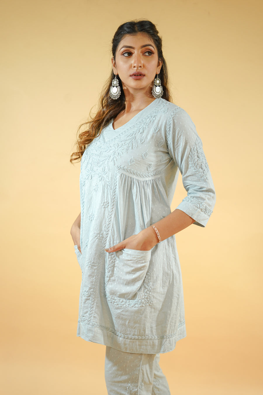 Chikankari Co-ord set - mul