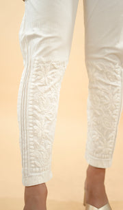 Chikankari straight pants- SC114147