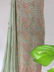 Pure Georgette Chikankari 2pc Suit - Margarita Green